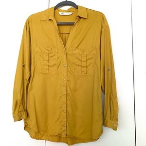 ZARA MUSTARD YELLOW SHIRT